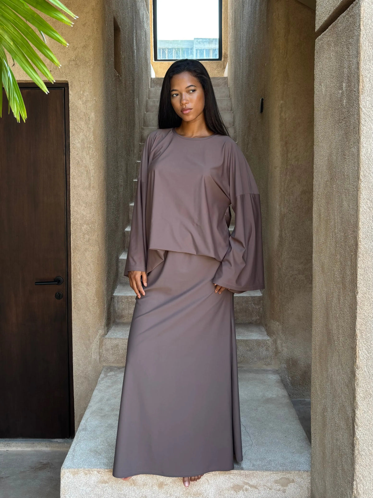 Jupe avec legging alia - taupe - Aliam swim