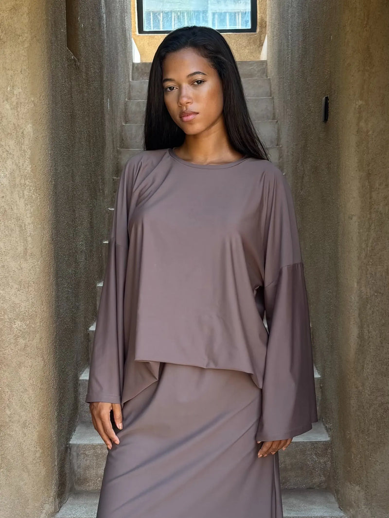 Top alba - Taupe - Aliam swim