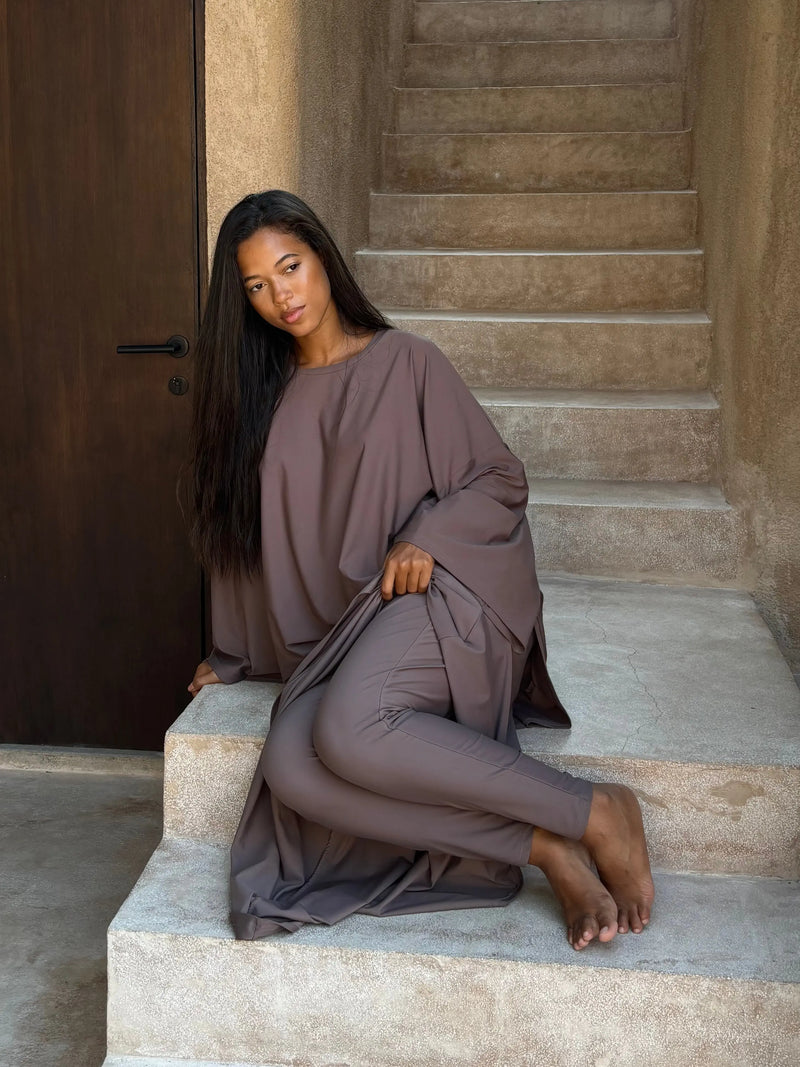 Jupe avec legging alia - taupe - Aliam swim