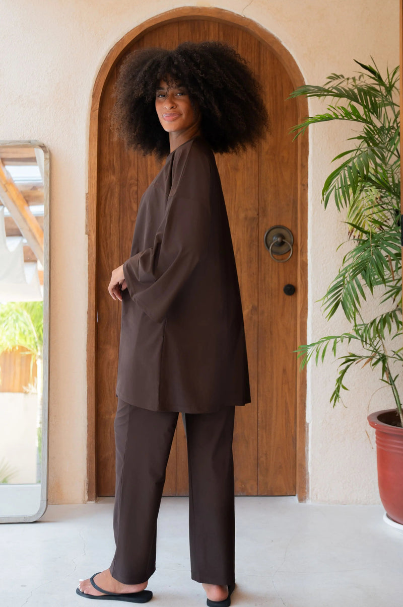 Burkini alba 3 pièces - dark expresso Aliam swim