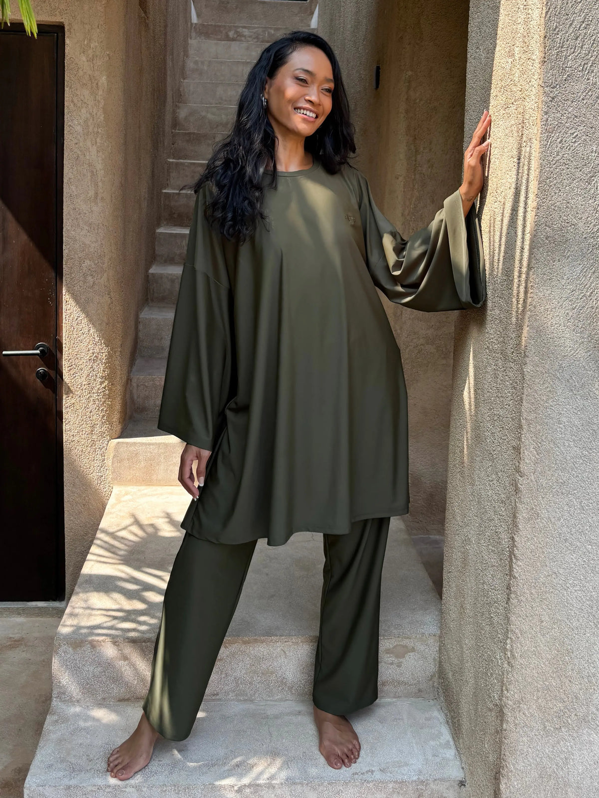 Burkini alba | 3 pièces - olive - Aliam swim